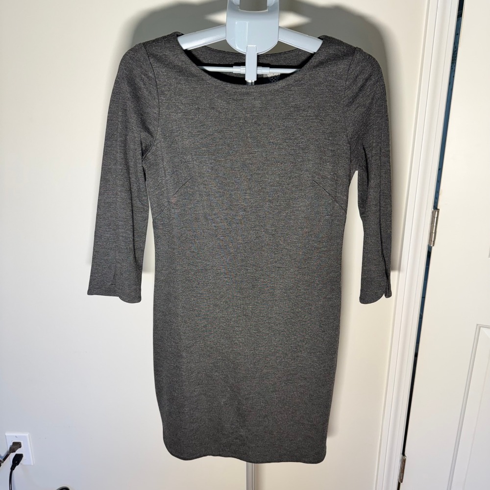 Vince Camuto Womens Grey 3/4 Sleeve Ponte Sheath Dress Size 6 VC8M0598